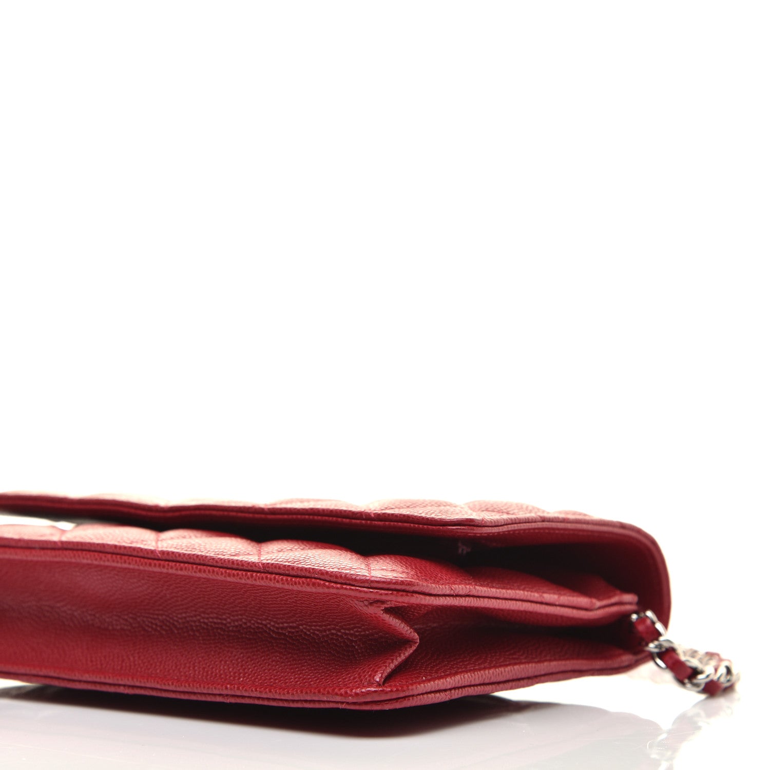 Chanel Caviar Quilted Wallet On Chain WOC Red 8 of 9