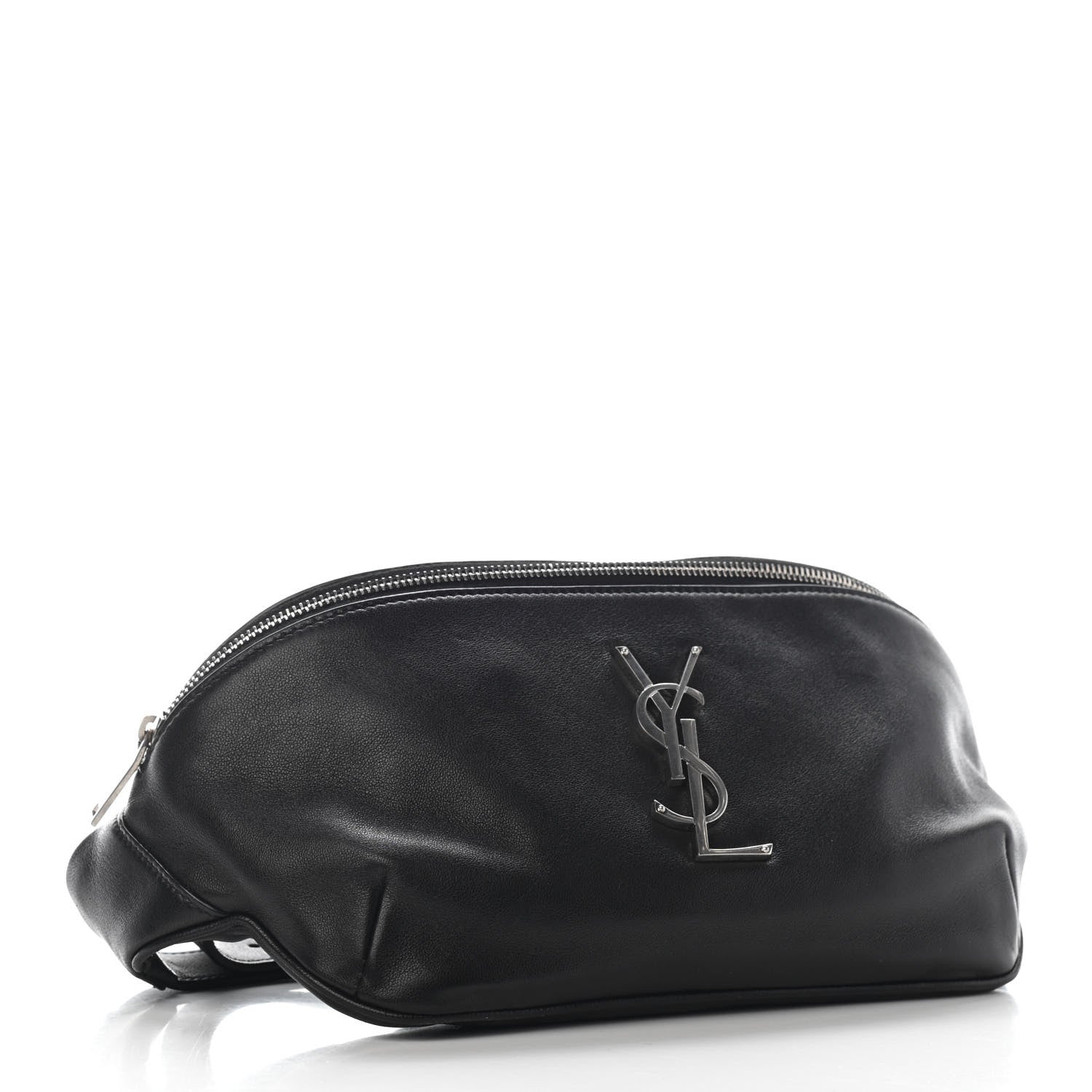 Saint Laurent Calfskin Monogram Belt Bag Black 4 of 8
