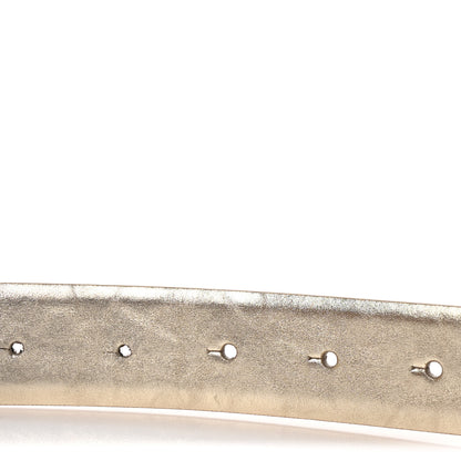 Chanel Metallic Calfskin Baguette Crystal CC Belt 85 34 Gold 3 of 7