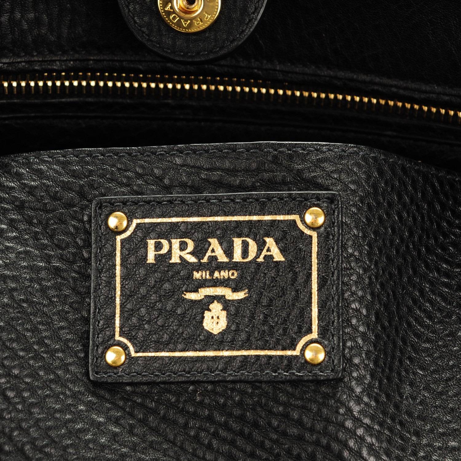 Prada Vitello Daino Tote Nero Black 6 of 8