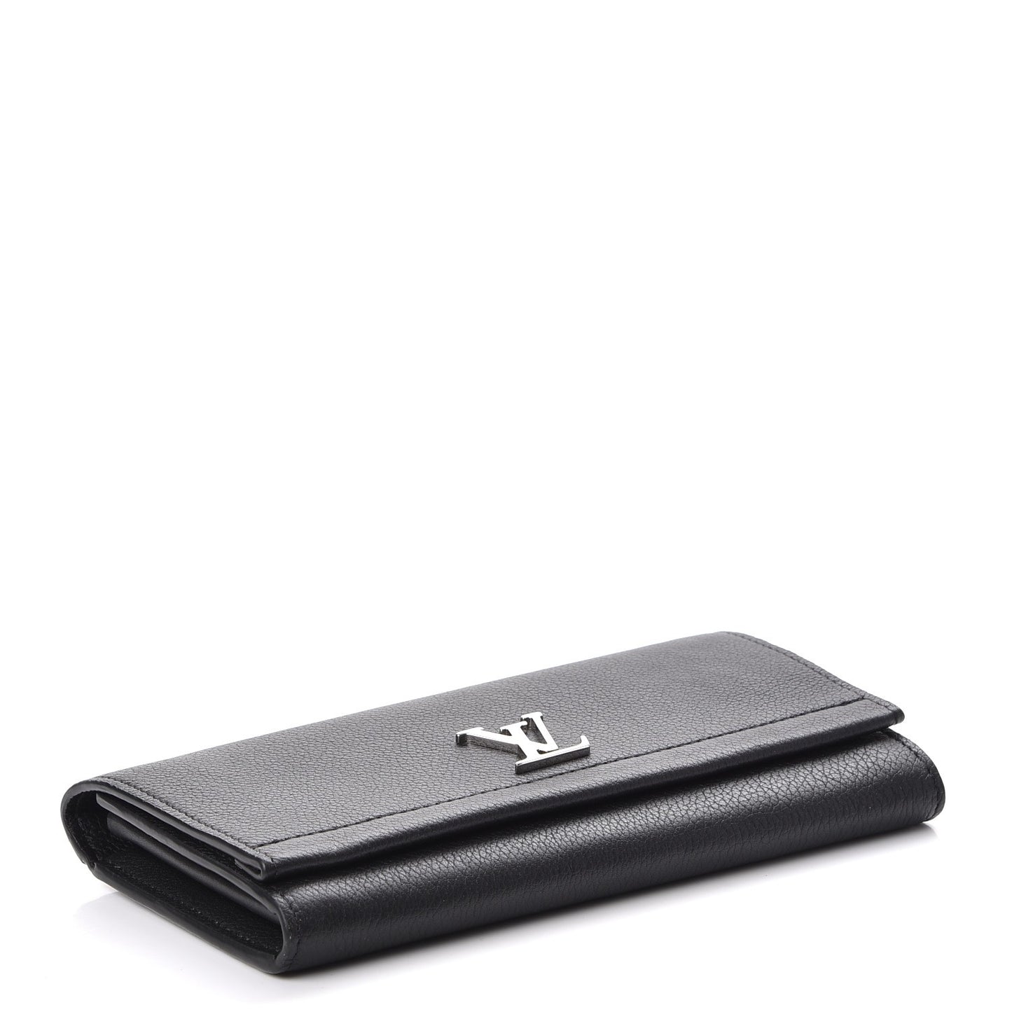 Calfskin Lockme II Wallet Black