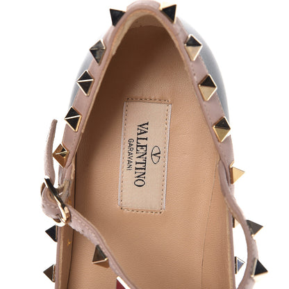 Valentino Garavani Nappa Rockstud Cage Ballerina Flats 37.5 Stone Poudre 7 of 9