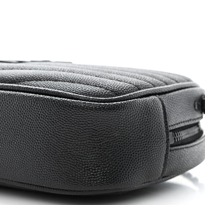 Saint Laurent Grain De Poudre Matelasse Monogram Mini Lou Camera Bag Black 10 of 10