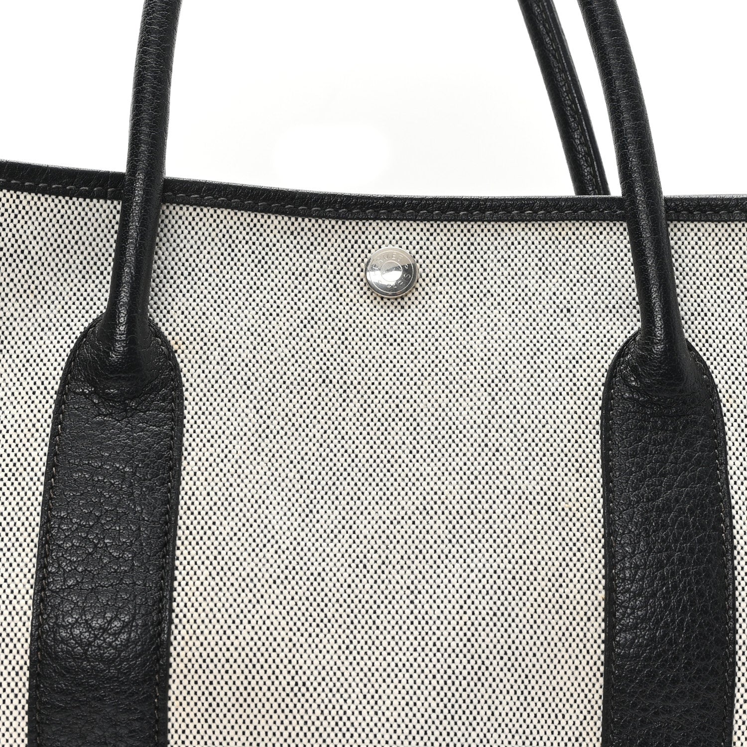 Hermes Buffle Skipper Toile Garden Party 36 MM Tote Black 6 of 8