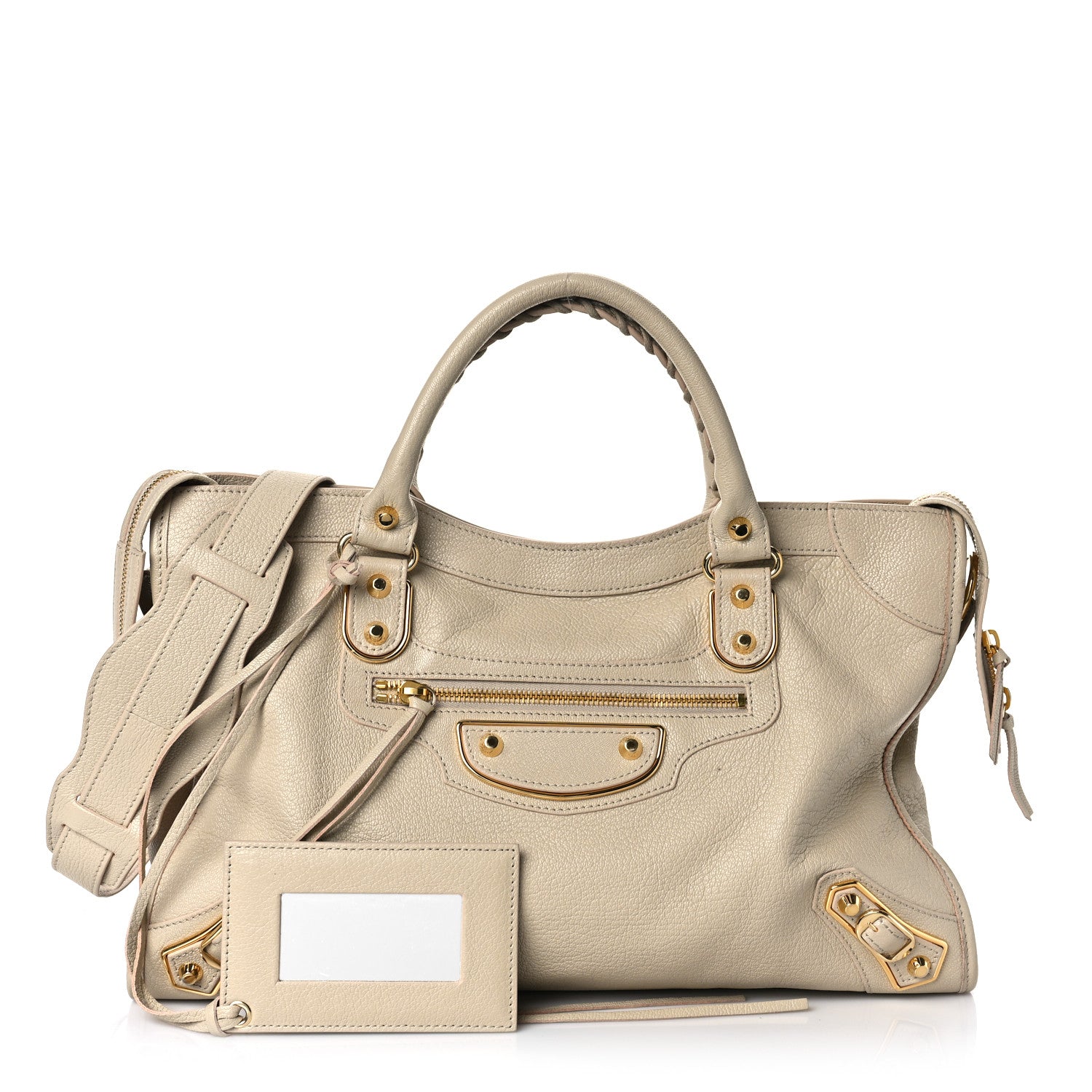 Balenciaga Chevre Gold Metallic Edge Hardware City Beige Tapioca 1 of 11