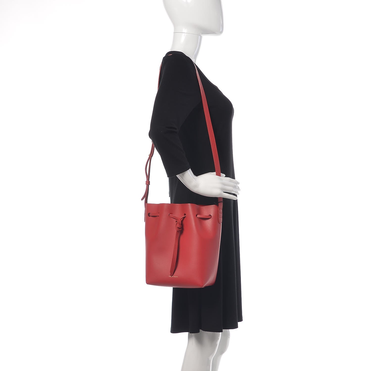 Mansur Gavriel Calfskin Mini Bucket Bag Flamma 2 of 10