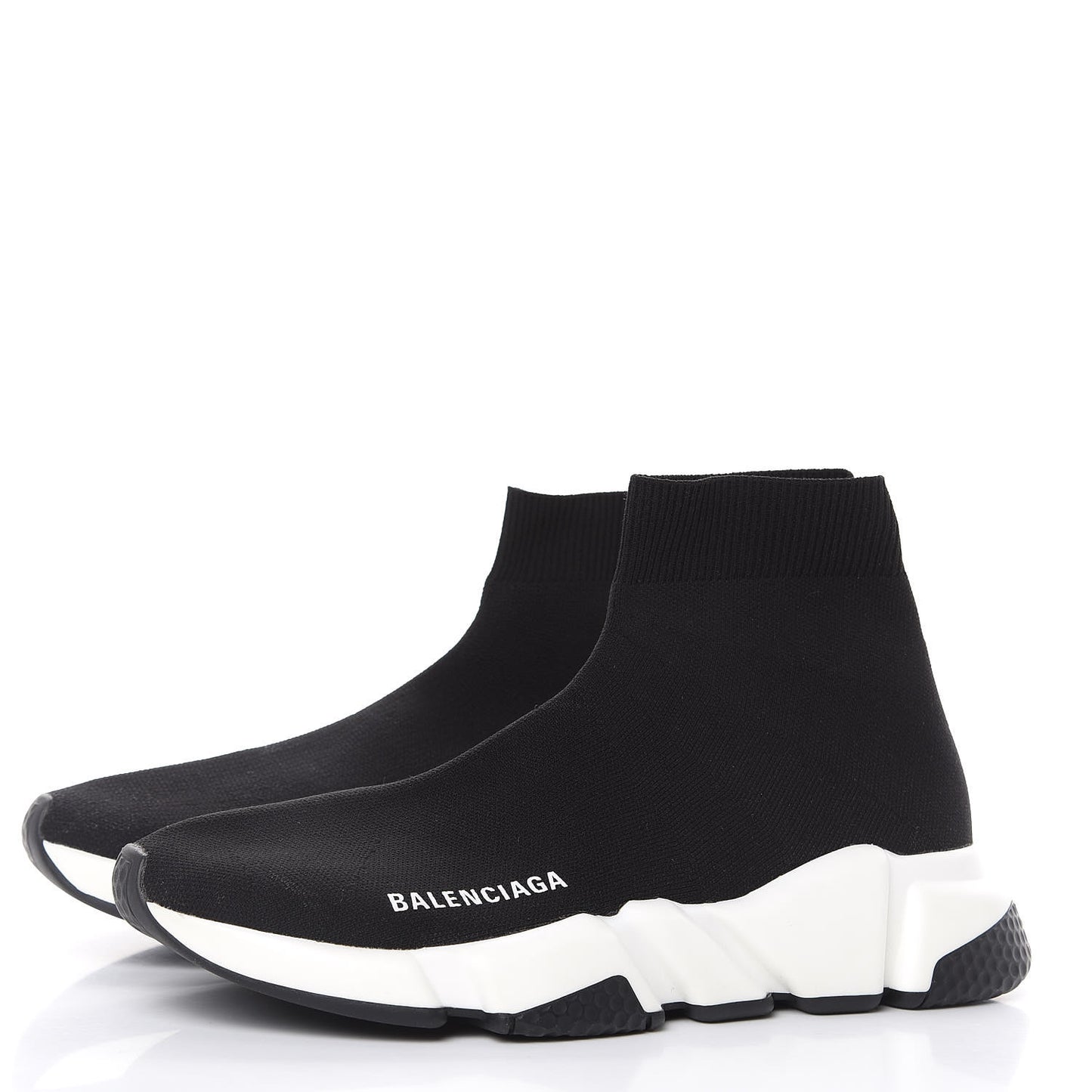 Neoprene Knit Womens Speed Sneakers 37 Black White