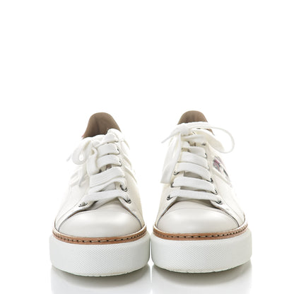 Hermes Calfskin Pegase Pop Polo Sneakers 37.5 Multicolor White 2 of 11