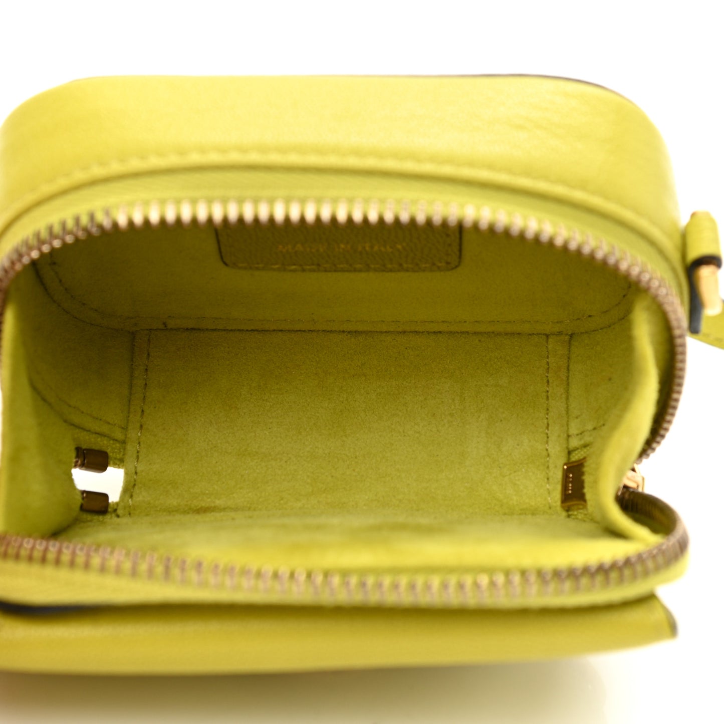 Goatskin Mini Saddle Shoulder Strap Pouch Lime