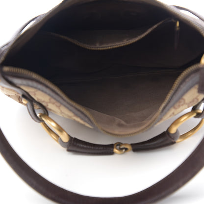 Gucci Monogram Horsebit Hobo Brown 4 of 12