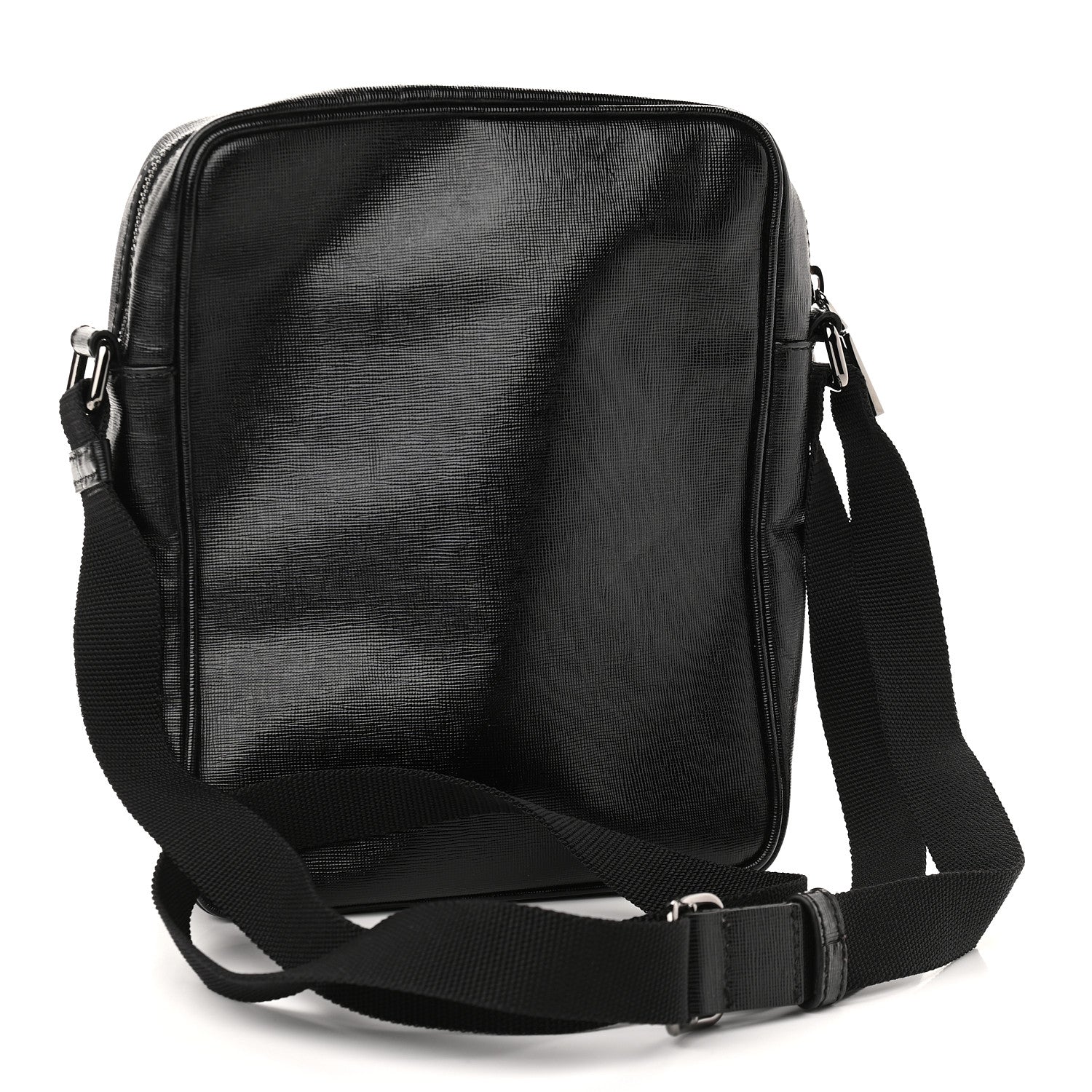 Versace Calfskin Messenger Bag Black 3 of 9