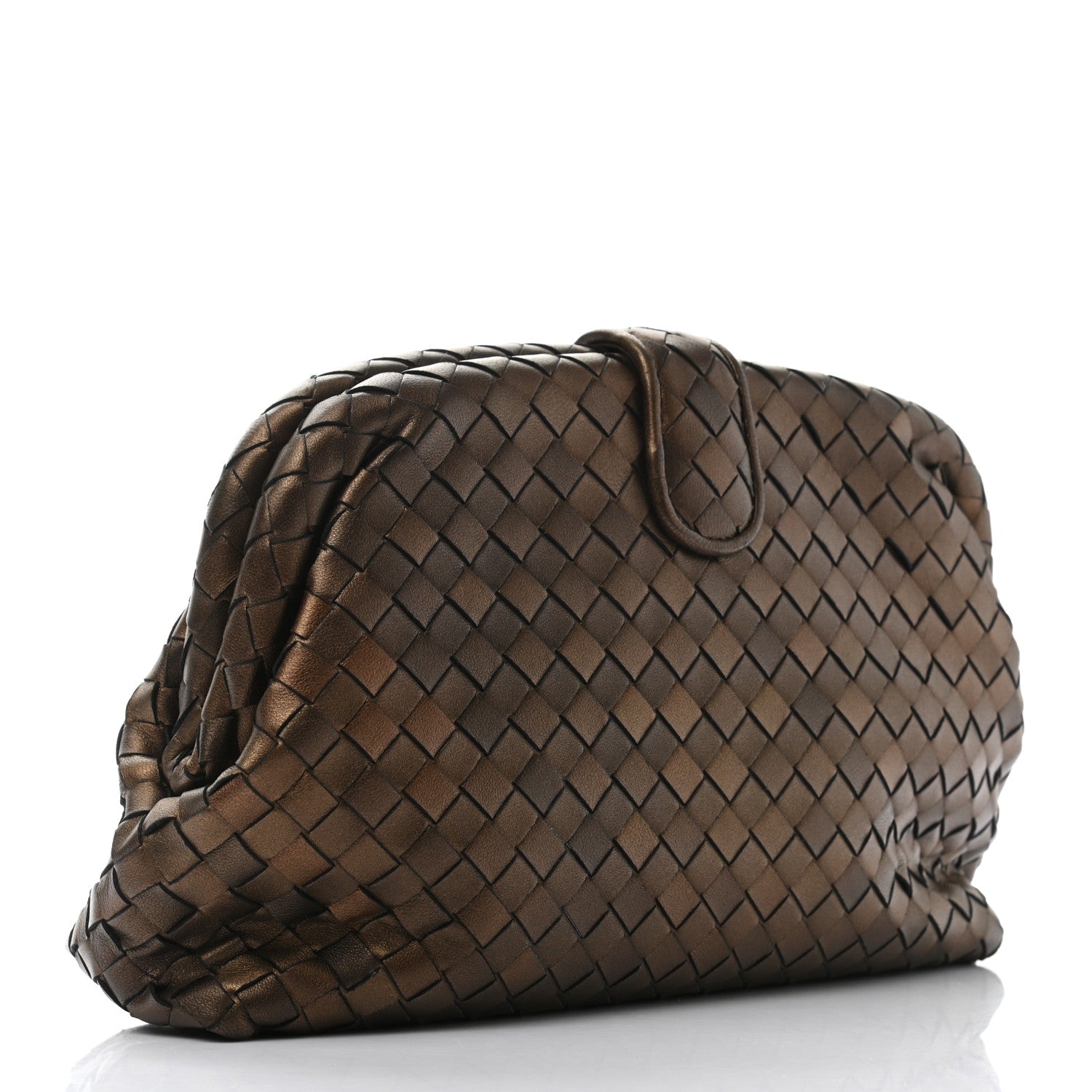Bottega Veneta Nappa Intrecciato The Lauren 1980 Clutch Dark Bronze 3 of 6