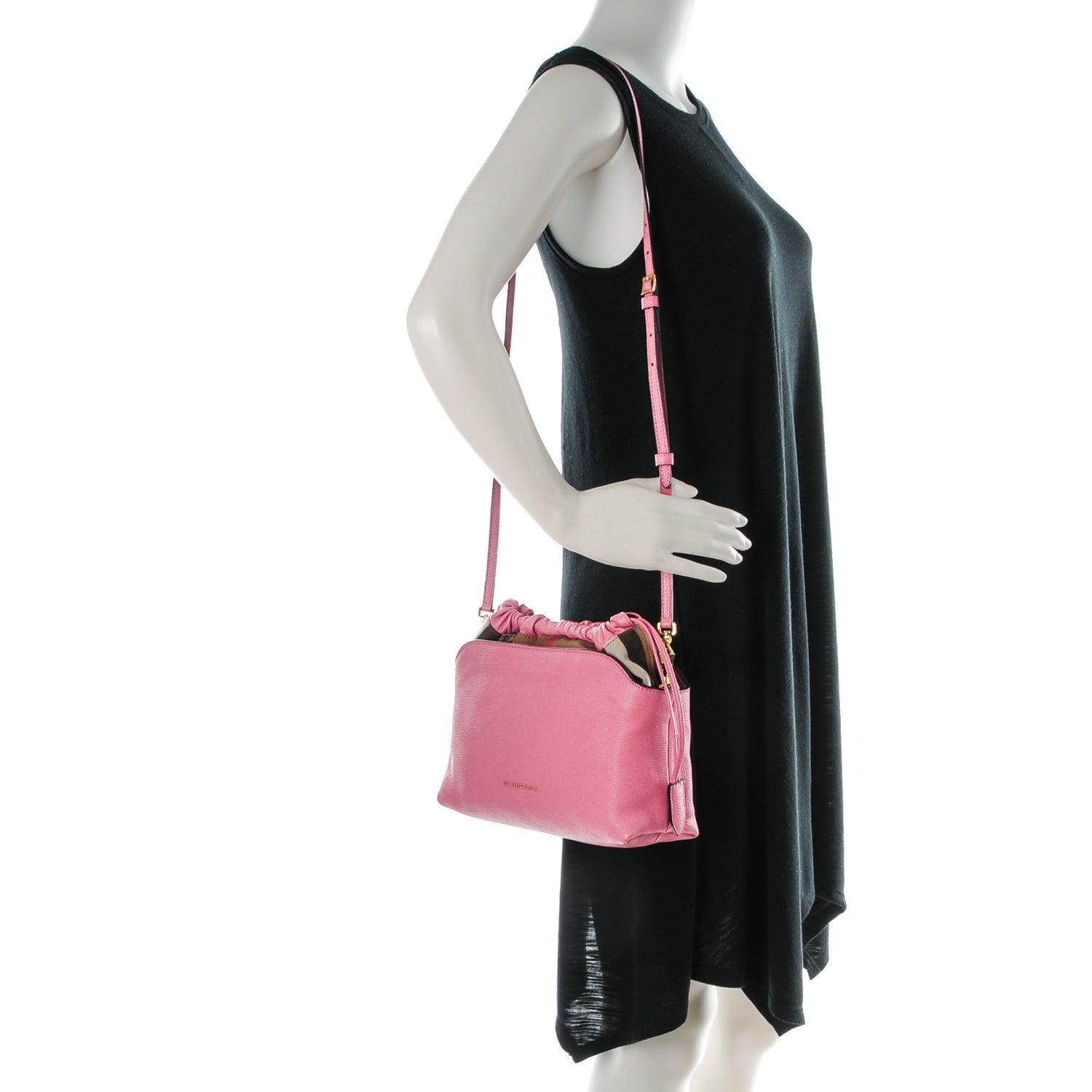 Burberry Derby Calfskin House Check Little Crush Mauve Pink 2 of 7