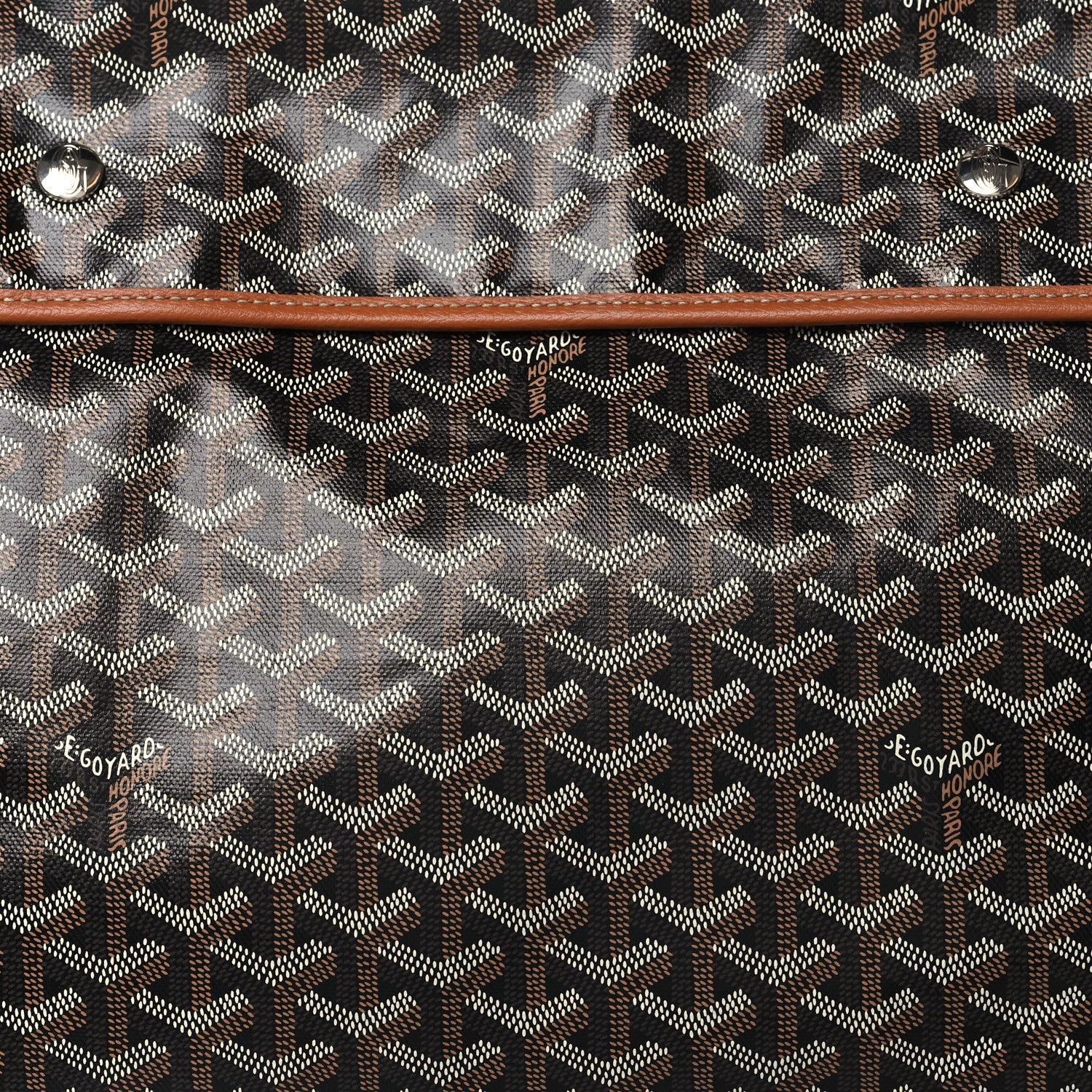 Goyard Goyardine Saint Leger Soft Briefcase Backpack Black Gold 7 of 10