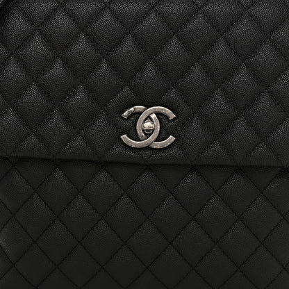 Chanel Caviar Lizard Quilted Large Coco Handle Flap Black 8 of 11