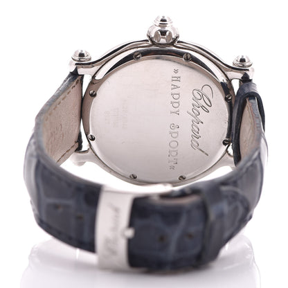 Chopard Stainless Steel Alligator Diamond 38mm Happy Sport Snowflake Quartz Watch 6 of 7
