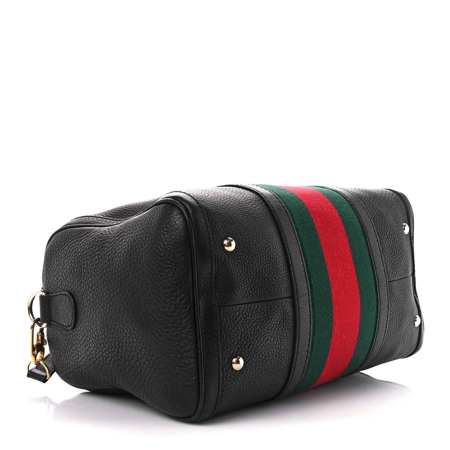 Gucci Calfskin Vintage Web Medium Boston Black 4 of 12