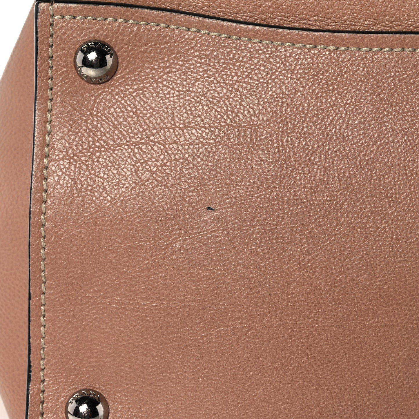 Glace Calf Twin Pocket Tote Caramel