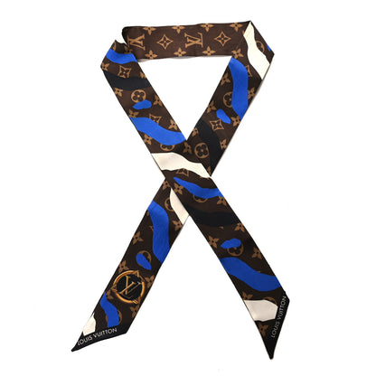Louis Vuitton X LOL Silk Monogram BB Bandeau Blue Silver 1 of 4