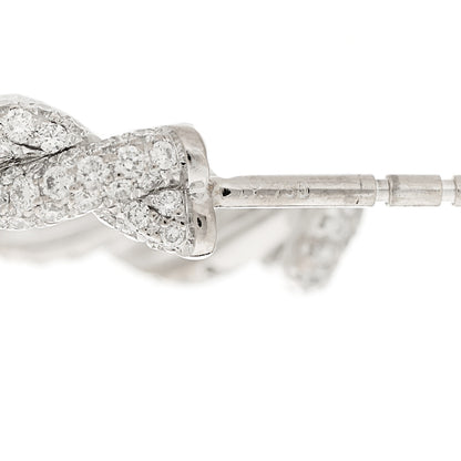 David Yurman 18K White Gold Diamond 16mm Wisteria Hoop Earrings 4 of 4