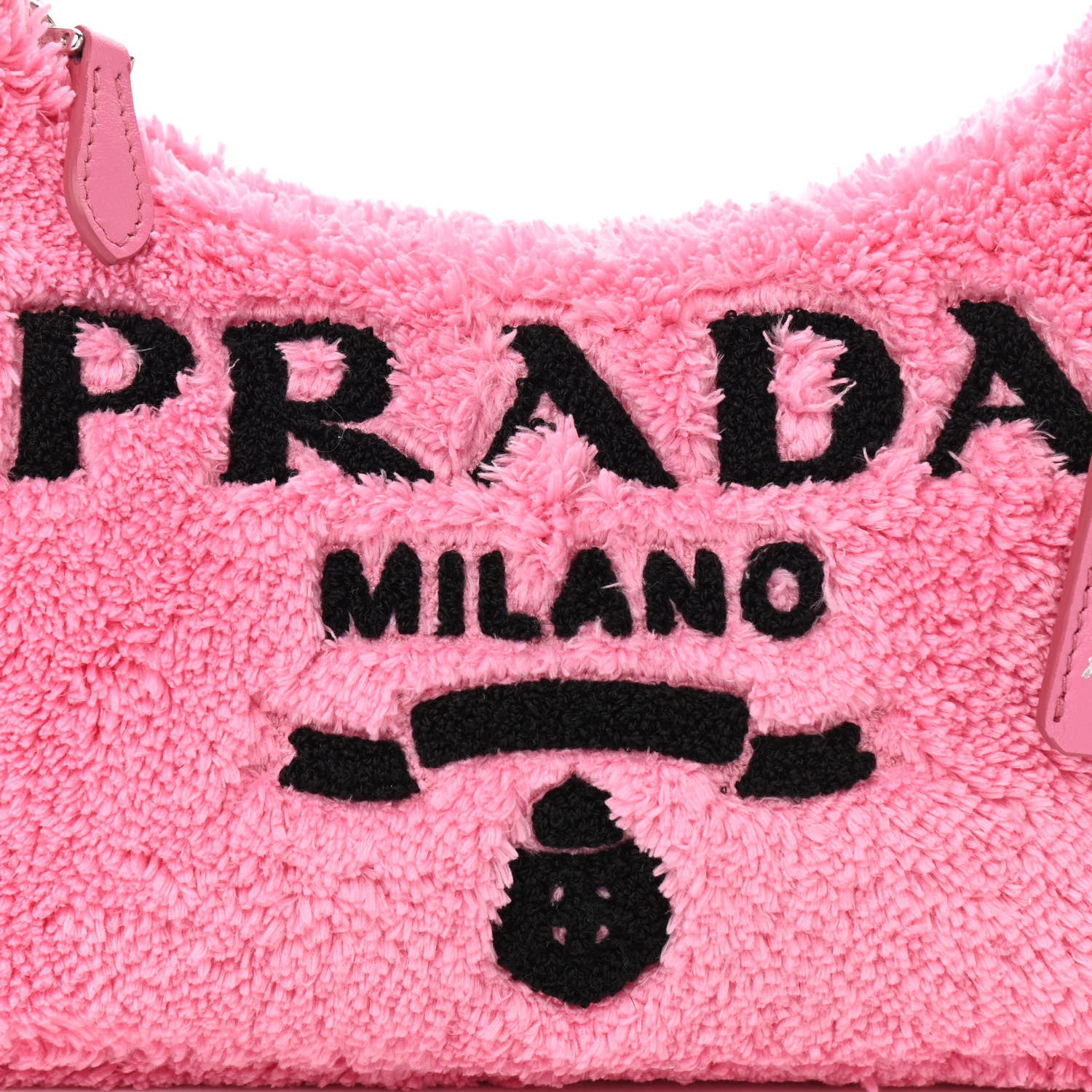 Prada Terry Cloth Mini Re-Edition 2000 Bag Petalo Black 8 of 10