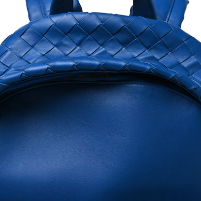 Bottega Veneta Smooth Calfskin Intrecciato Borsa Backpack Cobalt Blue 9 of 11