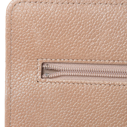 Chanel Metallic Caviar Quilted Wallet on Chain WOC Beige 10 of 17