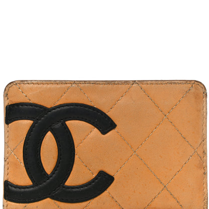 Chanel Calfskin Quilted Cambon Card Holder Beige Black 8 of 30