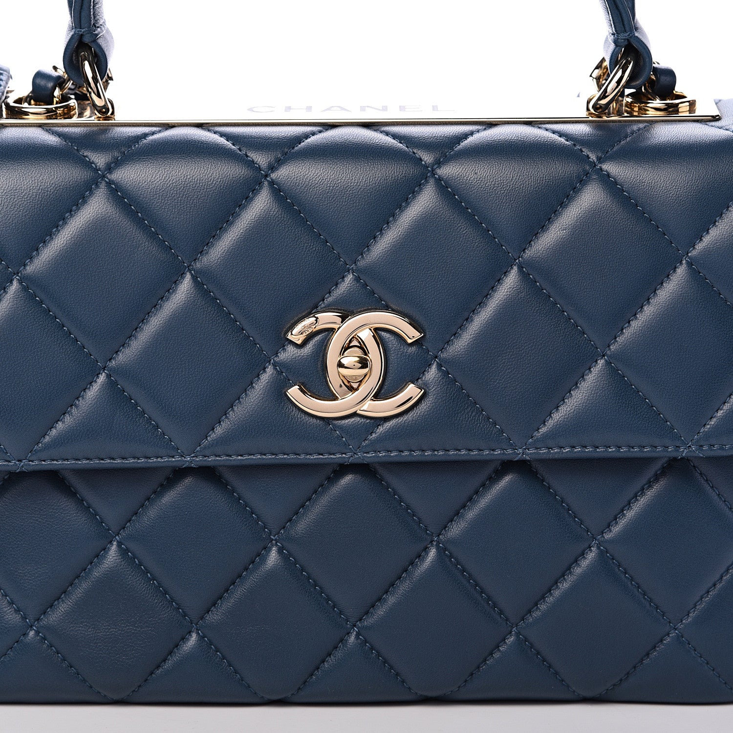 Chanel Lambskin Quilted Small Trendy CC Flap Dual Handle Bag Blue 7 of 11