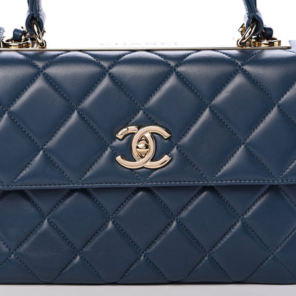 Chanel Lambskin Quilted Small Trendy CC Flap Dual Handle Bag Blue 7 of 11