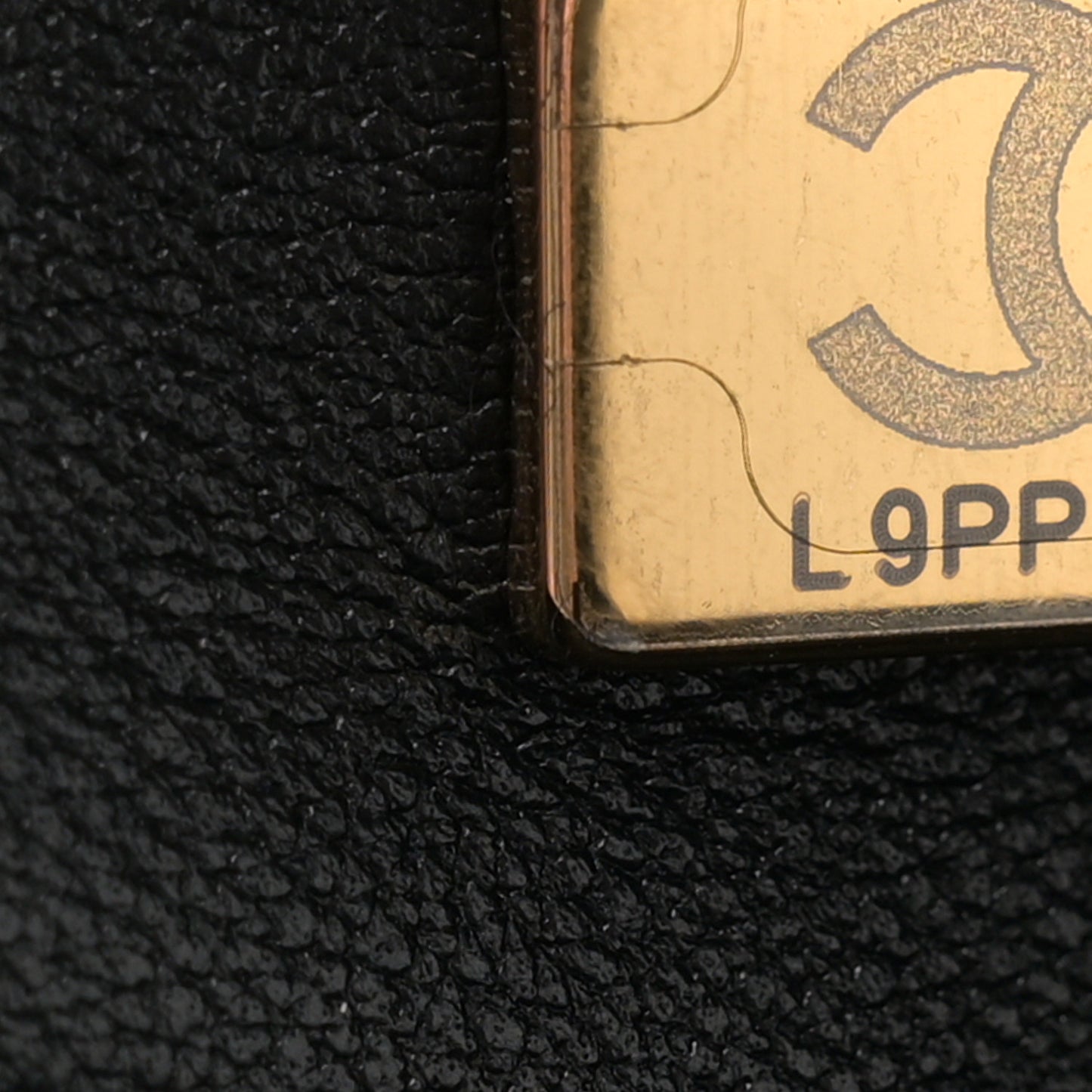 Calfskin Quilted Small Camera Case Black