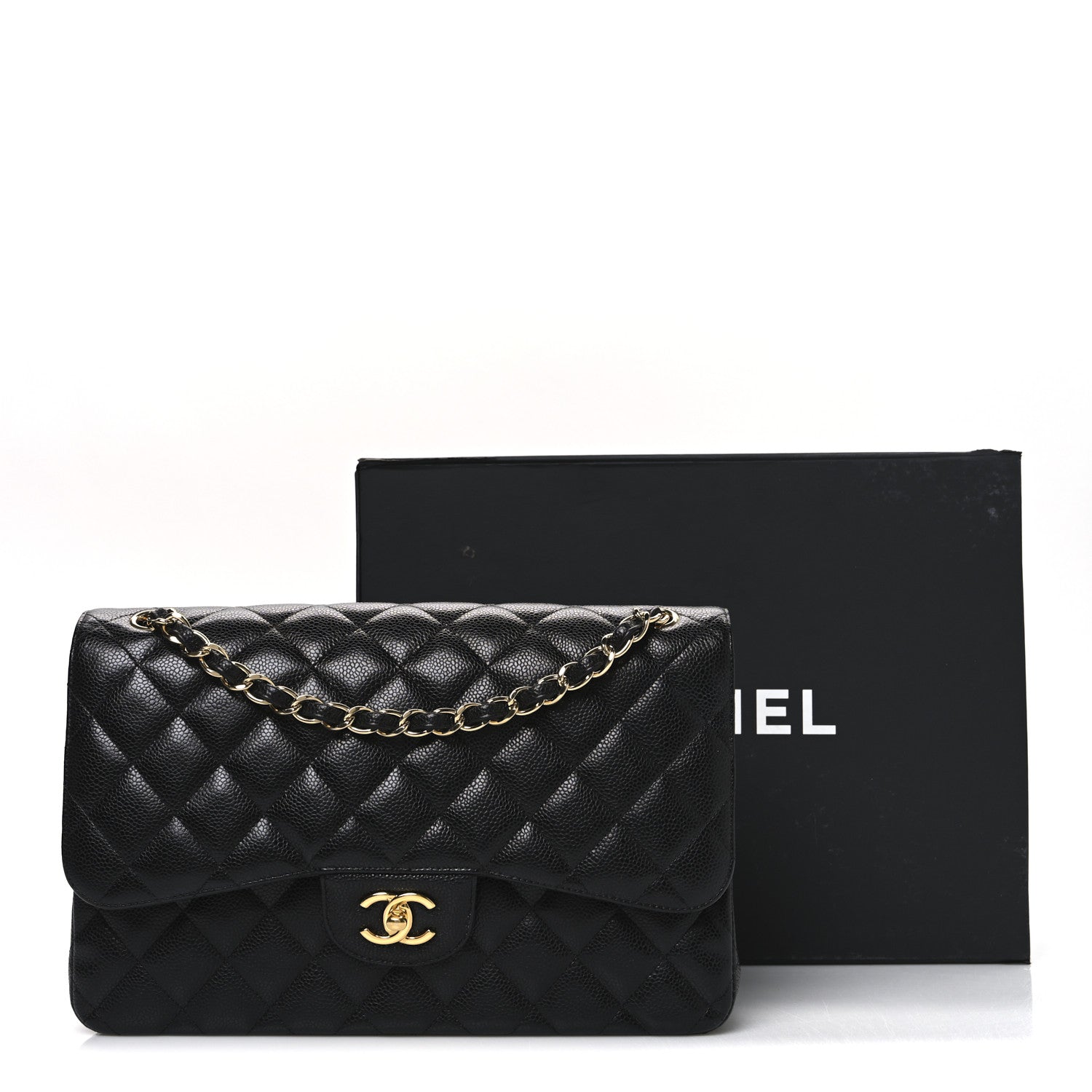 Chanel Caviar Quilted Jumbo Double Flap Black 11 of 11