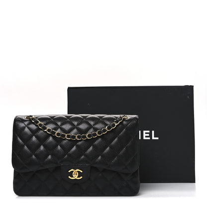 Chanel Caviar Quilted Jumbo Double Flap Black 11 of 11