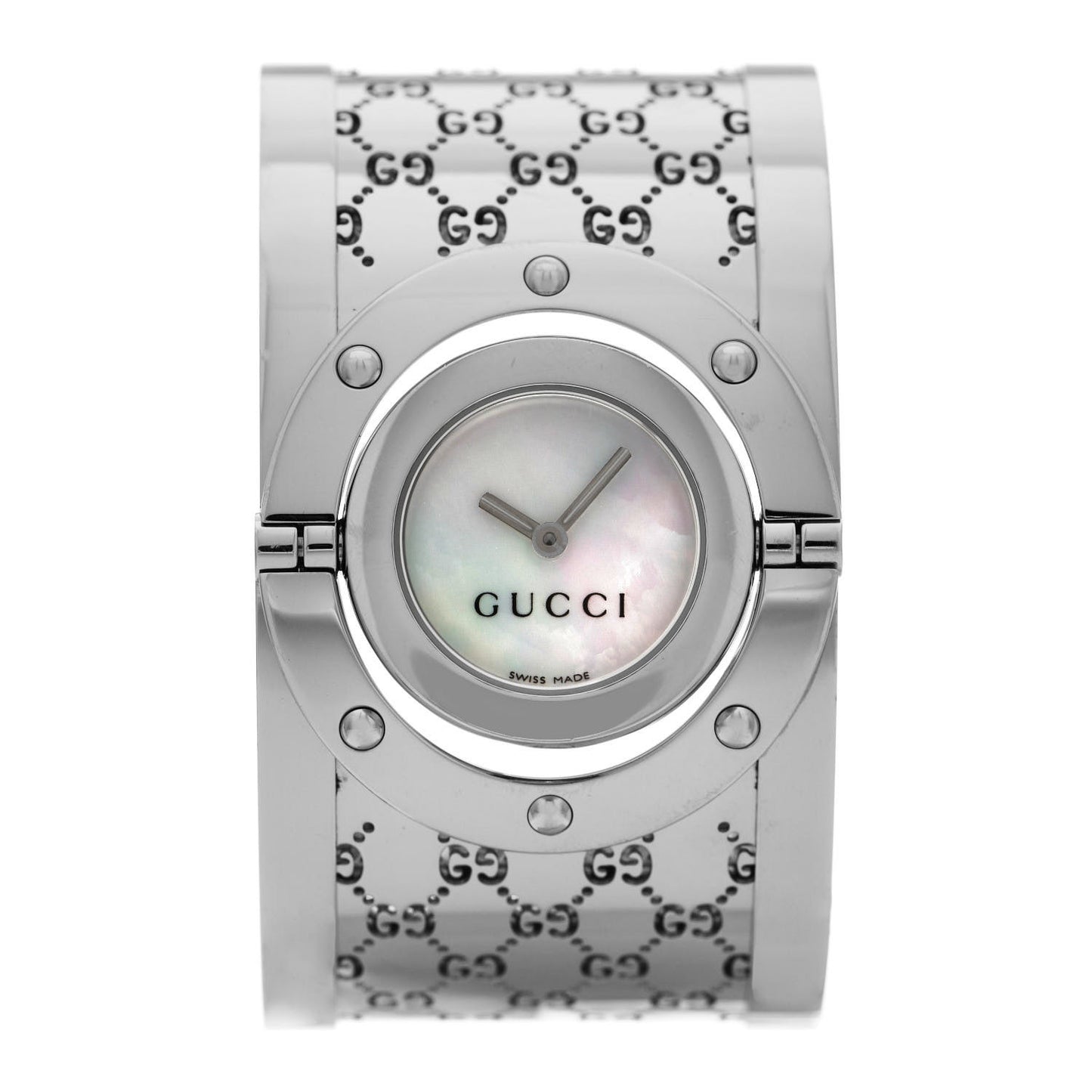 Stainless Steel Mother of Pearl 33mm Twirl Quartz Watch