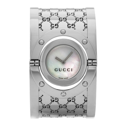 Gucci Stainless Steel Mother of Pearl 33mm Twirl Quartz Watch 1 of 4