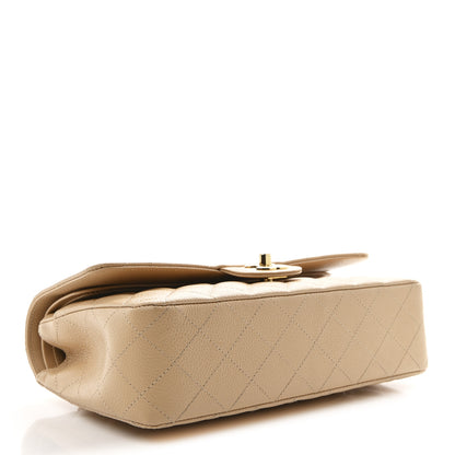 Chanel Caviar Quilted Medium Double Flap Beige 4 of 10