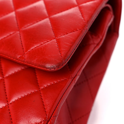 Chanel Lambskin Quilted Medium Double Flap Red 19 of 25