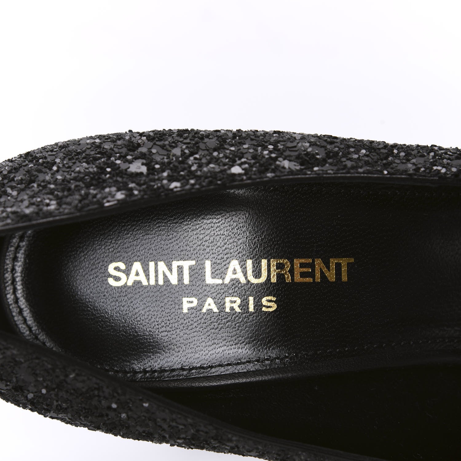Saint Laurent Glitter Opyum 100 Pumps 38 Black 7 of 10
