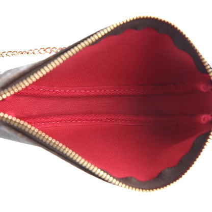 Louis Vuitton Monogram 2019 Christmas Animation Mini Courchevel Pochette Accessories Fuchsia 4 of 7