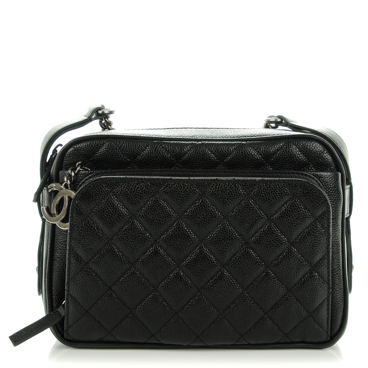 Chanel Caviar Quilted Medium Business Trip Camera Case Black 1 of 7