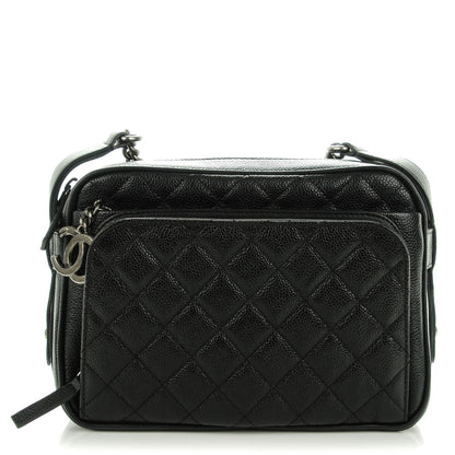 Chanel Caviar Quilted Medium Business Trip Camera Case Black 1 of 7