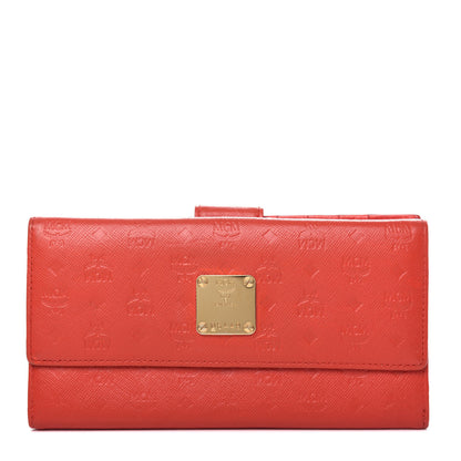MCM Saffiano Embossed Wallet Poppy Red 1 of 9