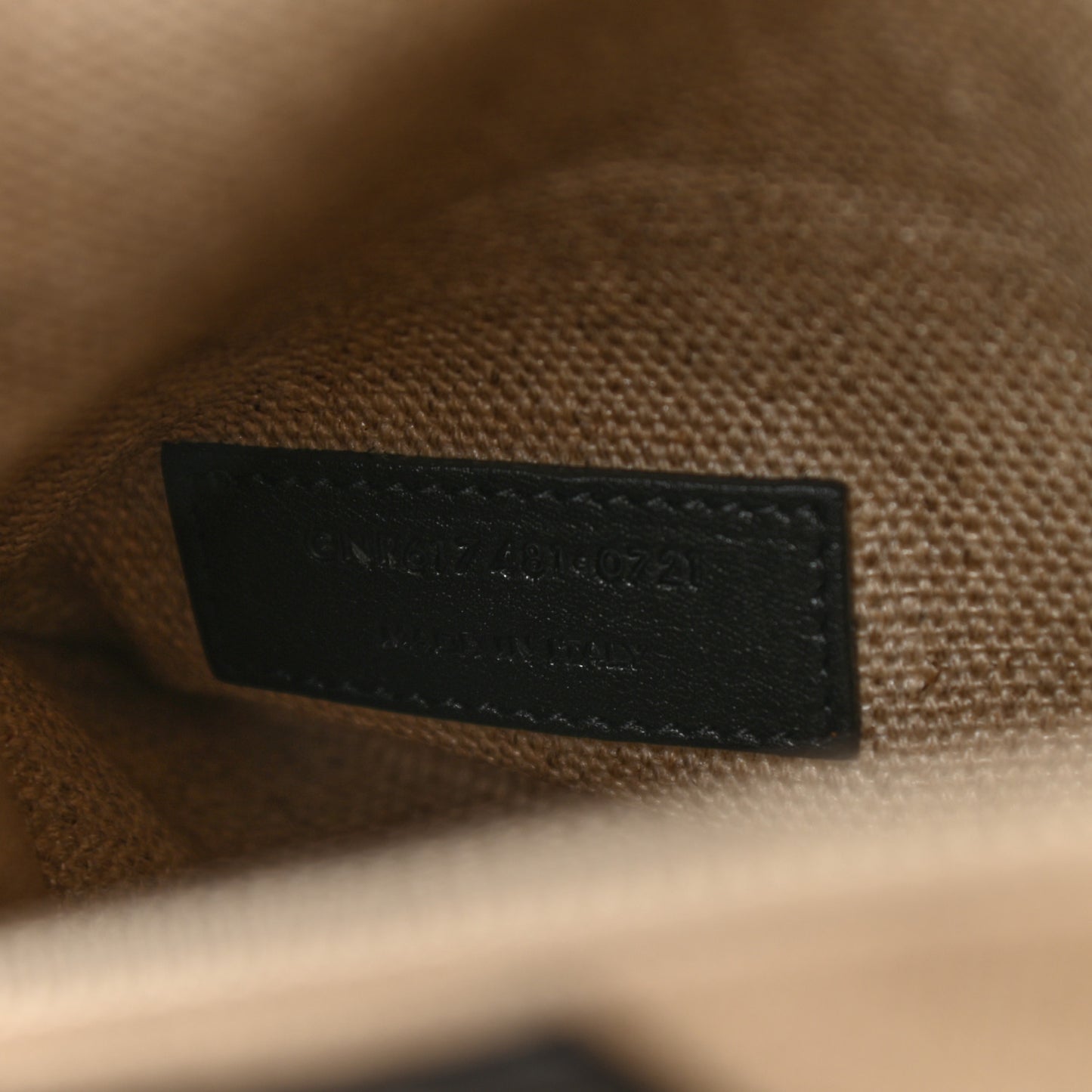 Linen Calfskin Small Rive Gauche Tote Greggio Natural