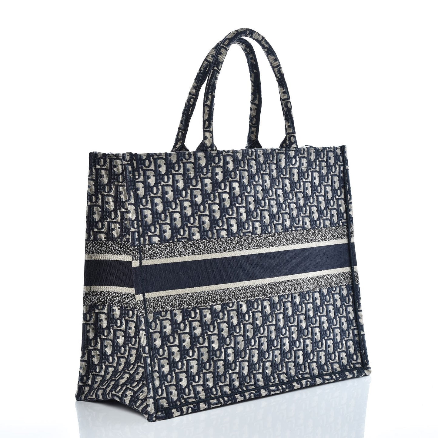 Oblique Book Tote Blue Multicolor