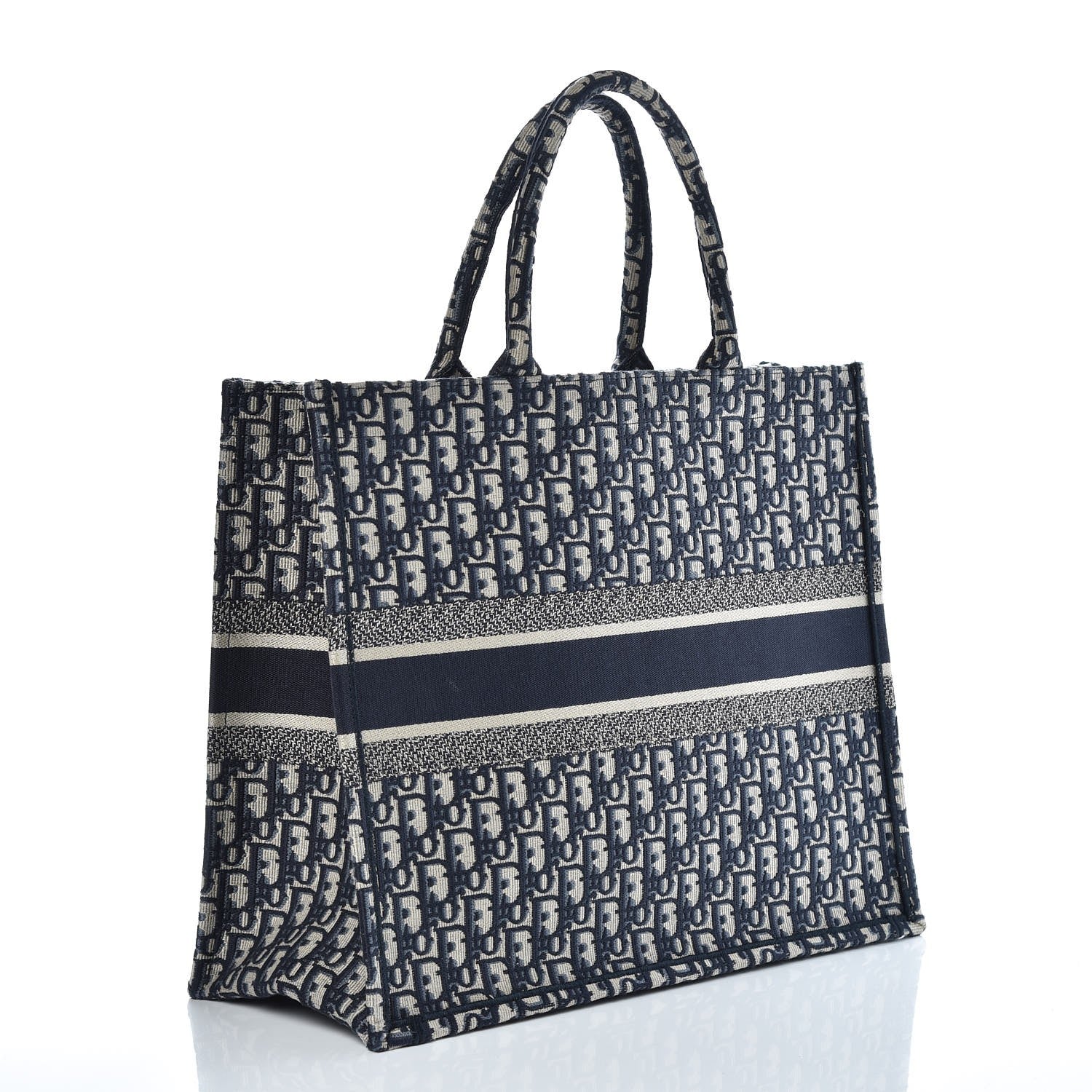 Christian Dior Oblique Book Tote Blue Multicolor 3 of 7