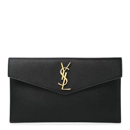 Saint Laurent Grain De Poudre Uptown Pouch Black 1 of 8