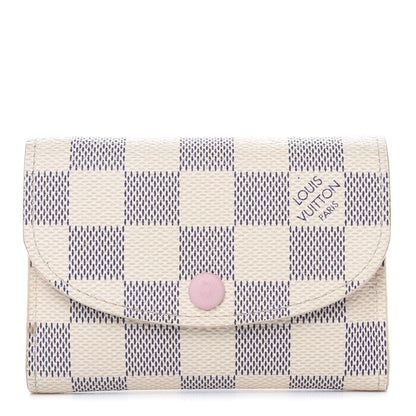 Louis Vuitton Damier Azur Rosalie Coin Purse Rose Ballerine 1 of 13