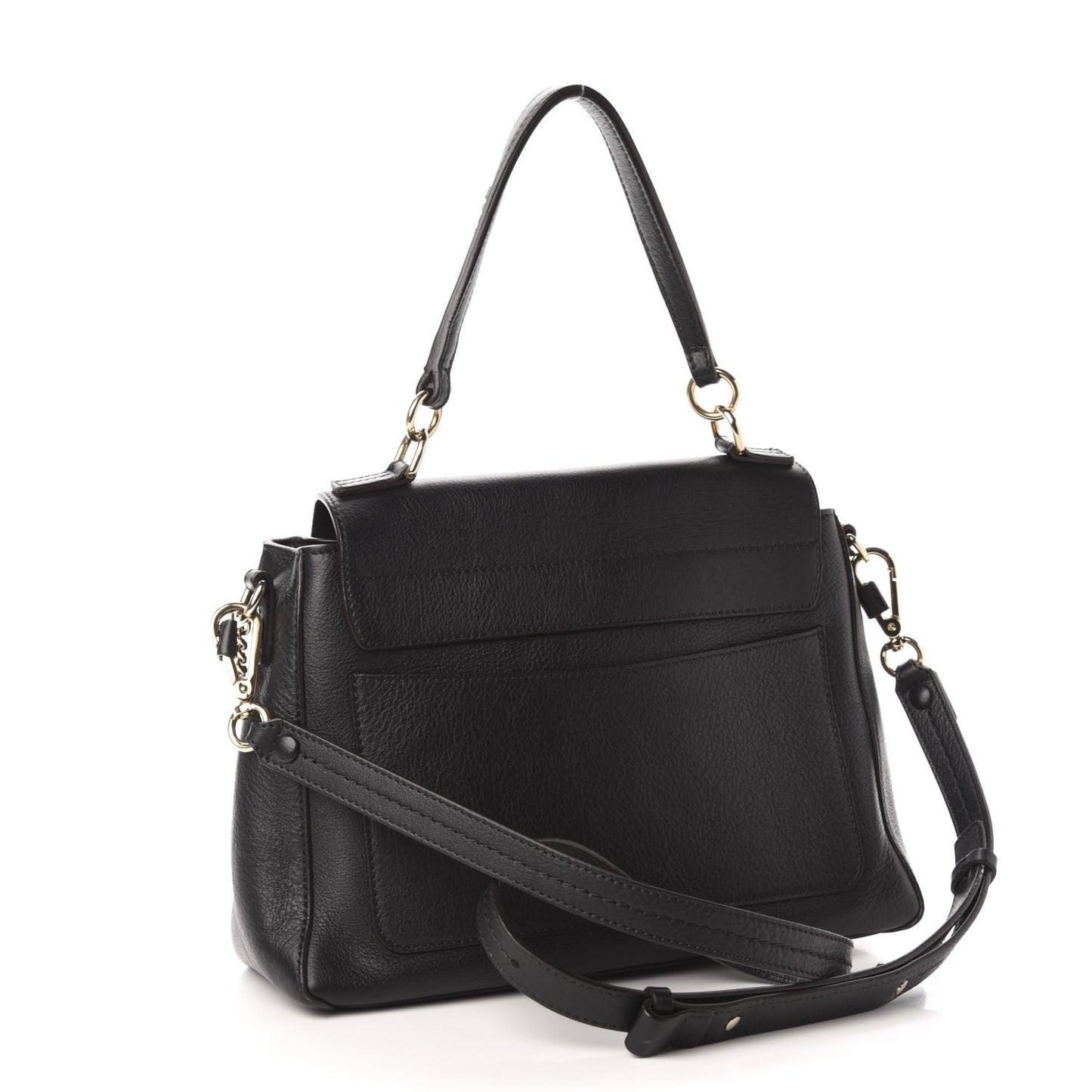 Calfskin Small Faye Day Shoulder Bag Black