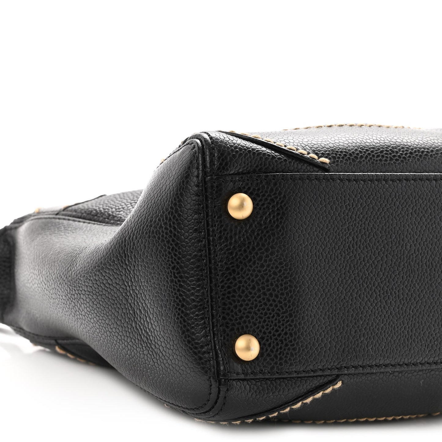 Caviar CC Stitched Medium Hobo Black