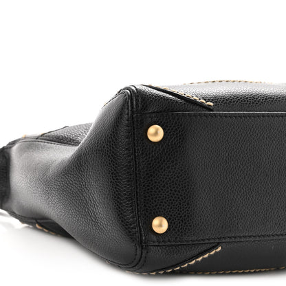 Chanel Caviar CC Stitched Medium Hobo Black 8 of 9